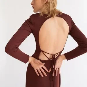 navy blue dress for baby girl ZARA NEW WOMAN OPEN BACK MAXI DRESS BURGUNDY XS-XL 5063/253/606